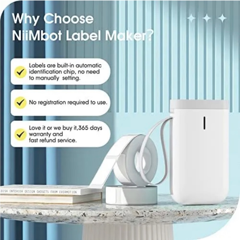 Label‎ Maker Machine Niimbot D11 Portable Wireless Connection Label Printer - Picture 3 of 8